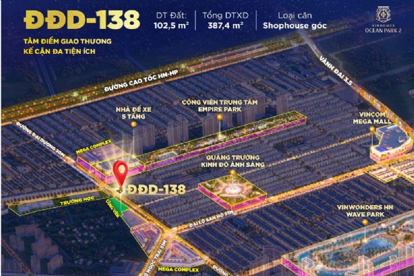 SHOPHOUSE GÓC - ĐƯỜNG ĐẠI DƯƠNG | ĐĐD-138